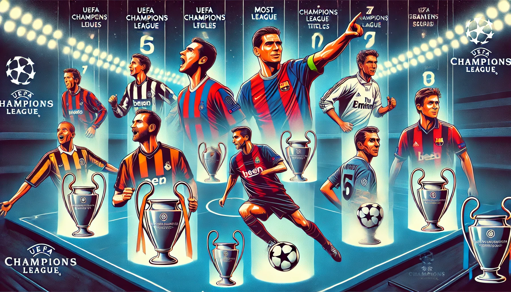 Players with most Champions League titles