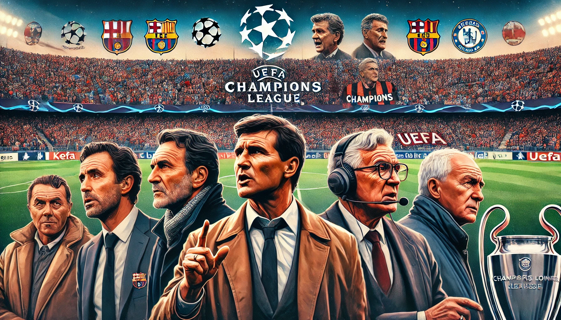 Coaches with most Champions League games